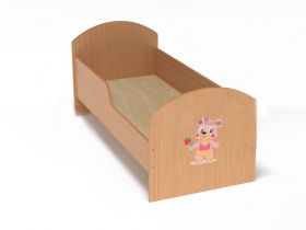 Кровать ясельная с бортиком с рисунком  L-1400