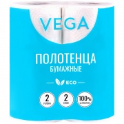 Бумажные полотенца Vega 2-х сл. 2 рул/уп.