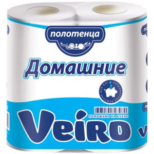 Бумажные полотенца Veiro Домашние 2-х сл. 2шт/уп.