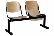 Блок стульев 2-местный, откидывающиеся сиденья фанера