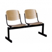 Блок стульев 2-местный, не откидывающиеся сиденья, фанера