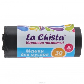 Мешки для мусора La Chista черные прочные 30 л/30 шт.,7 мкм